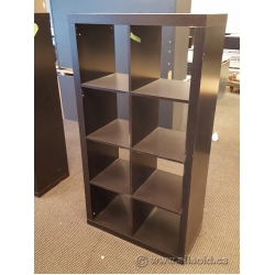 IKEA Kallax Black 8 Compartment Bookcase Shelf